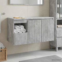 Bathroom Cabinet Set 2 pcs 92.5 x 44.5 x 50 cm Concrete grey