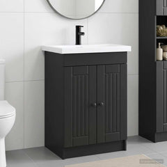 Bathroom Furniture Depth 37.5 cm Black 56 cm