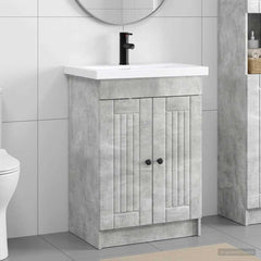 Bathroom Furniture Depth 37.5 cm Concrete grey 56 cm