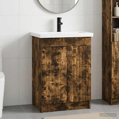 Bathroom Furniture Depth 37.5 cm Smoked oak 56 cm