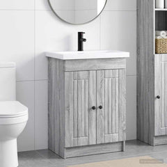 Bathroom Furniture Depth 37.5 cm Grey sonoma 56 cm