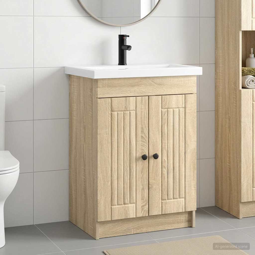 Bathroom Furniture Depth 37.5 cm Sonoma oak 78.5 cm