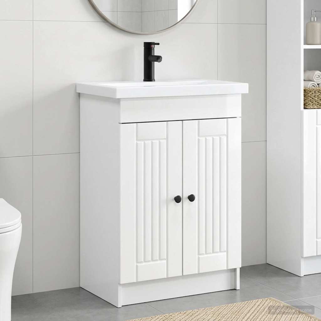 Bathroom Furniture Depth 37.5 cm High gloss white 78.5 cm
