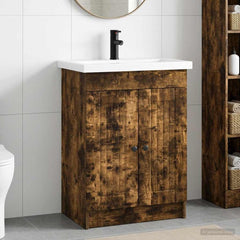Bathroom Furniture Depth 37.5 cm Smoked oak 78.5 cm