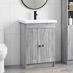 Bathroom Furniture Depth 37.5 cm Grey sonoma 78.5 cm