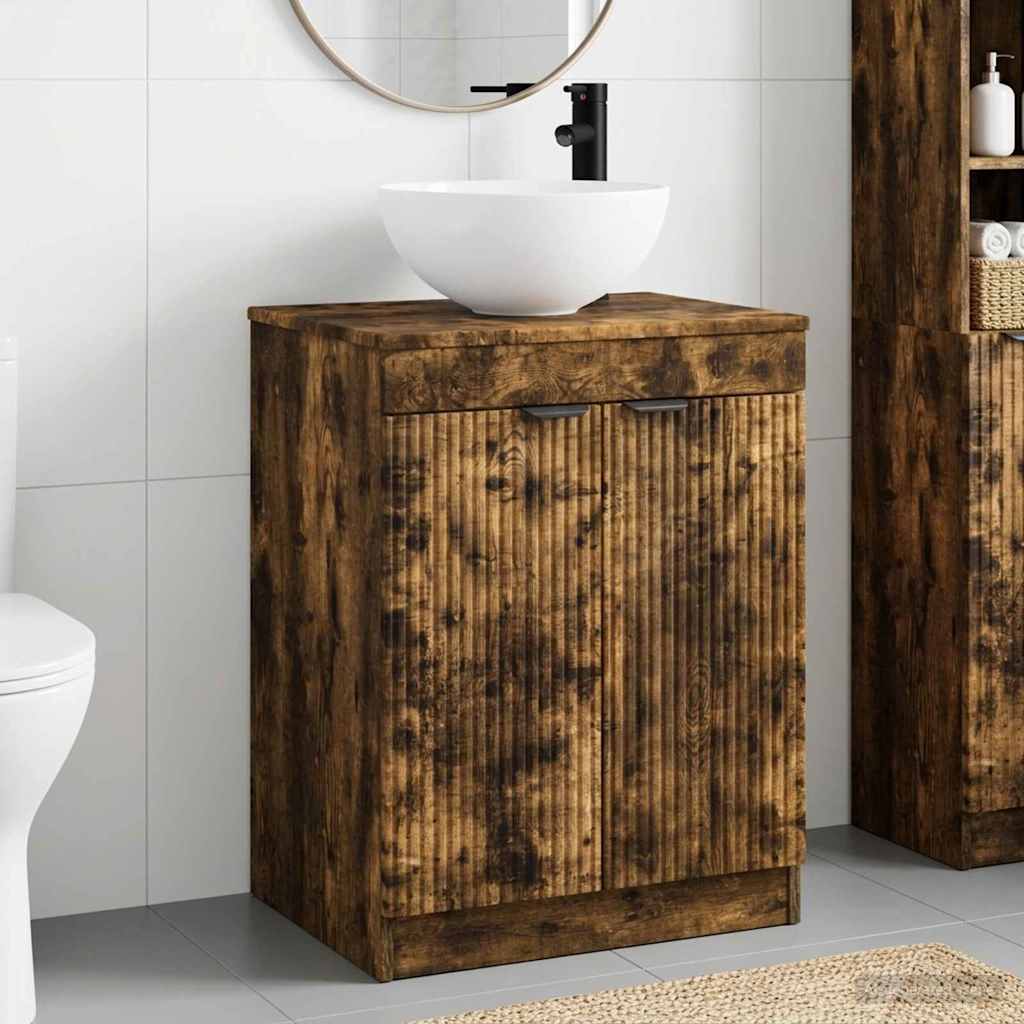 Bathroom Sink Cabinet 54 x 41 x 100 cm Smoked oak