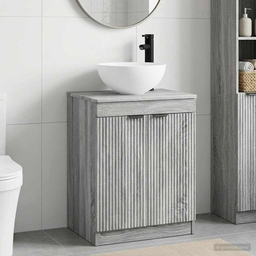 Bathroom Sink Cabinet 54 x 41 x 100 cm Grey sonoma
