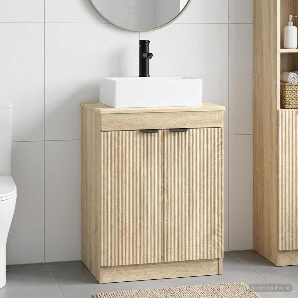Bathroom Sink Cabinet 54 x 41 x 99.5 cm Sonoma oak
