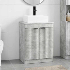 Bathroom Sink Cabinet 54 x 41 x 99.5 cm Concrete grey
