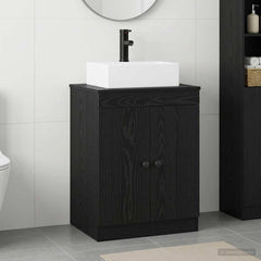 Bathroom Sink Cabinet 54 x 41 x 99.5 cm Black oak