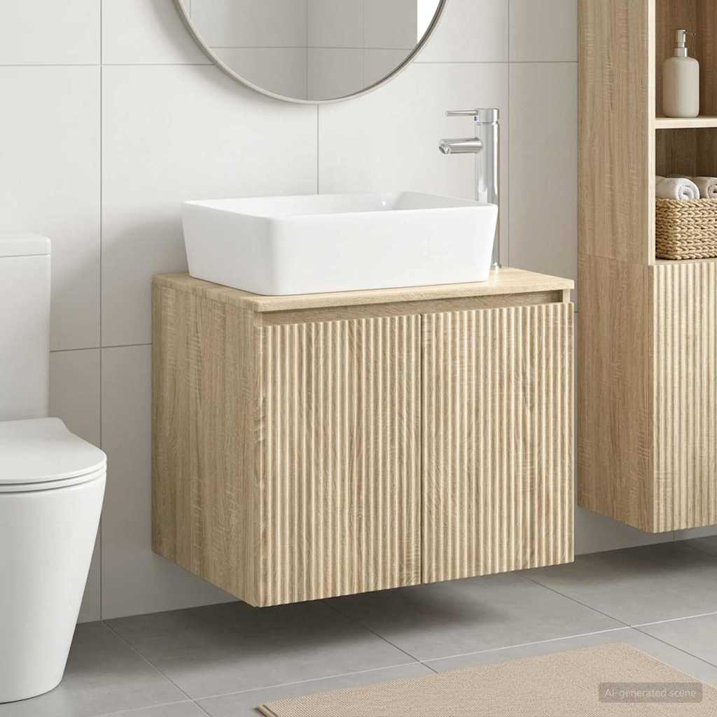 Bathroom Sink Cabinet 62.5 x 44.5 x 80 cm Sonoma oak
