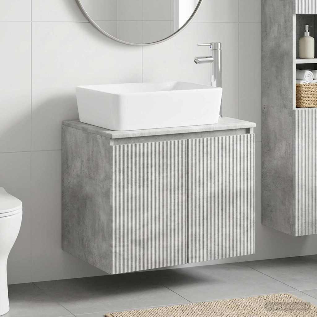 Bathroom Sink Cabinet 62.5 x 44.5 x 80 cm Concrete grey