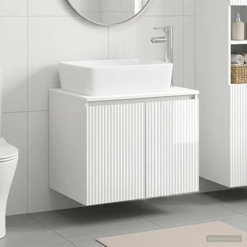 Bathroom Sink Cabinet 62.5 x 44.5 x 80 cm High gloss white