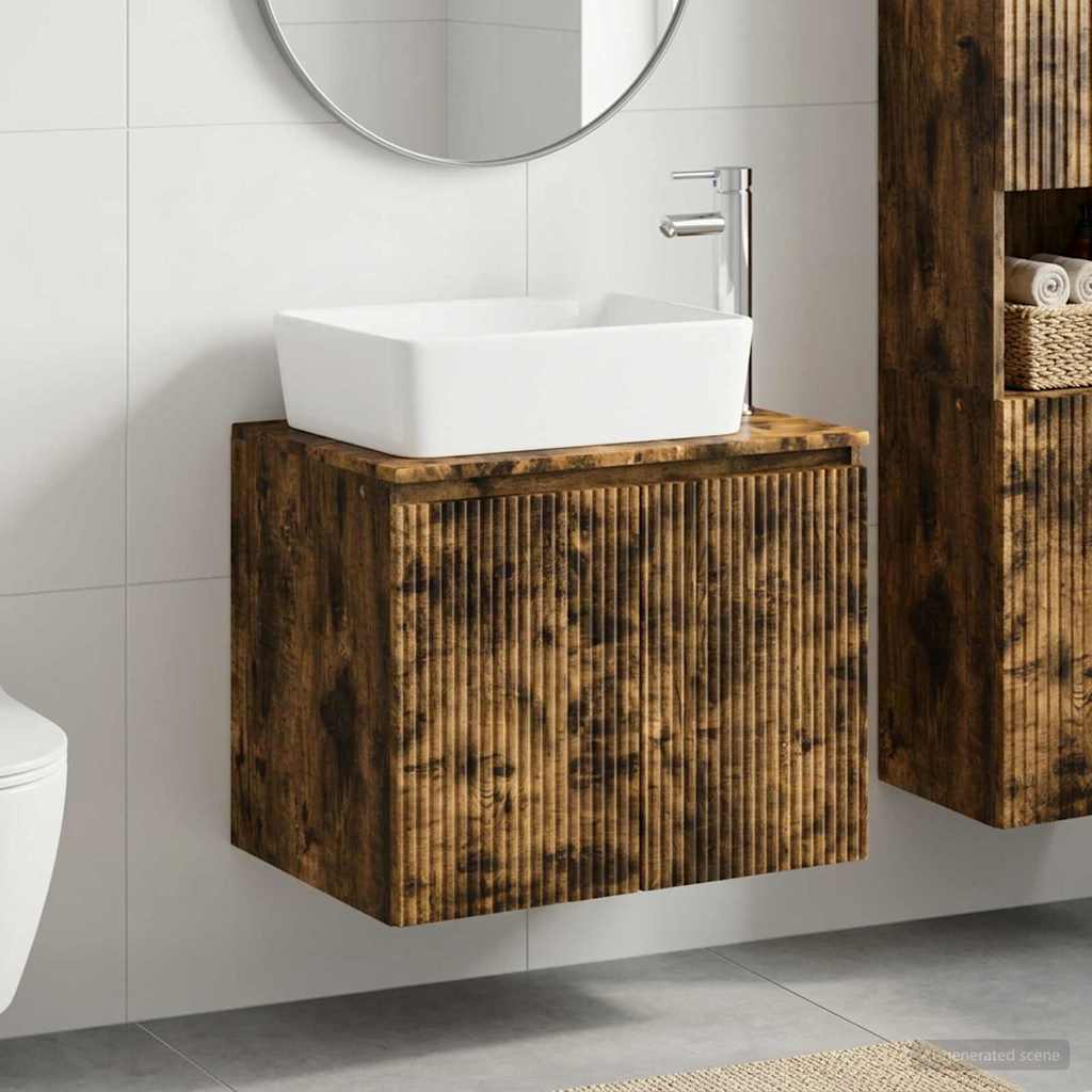Bathroom Sink Cabinet 62.5 x 44.5 x 80 cm Smoked oak