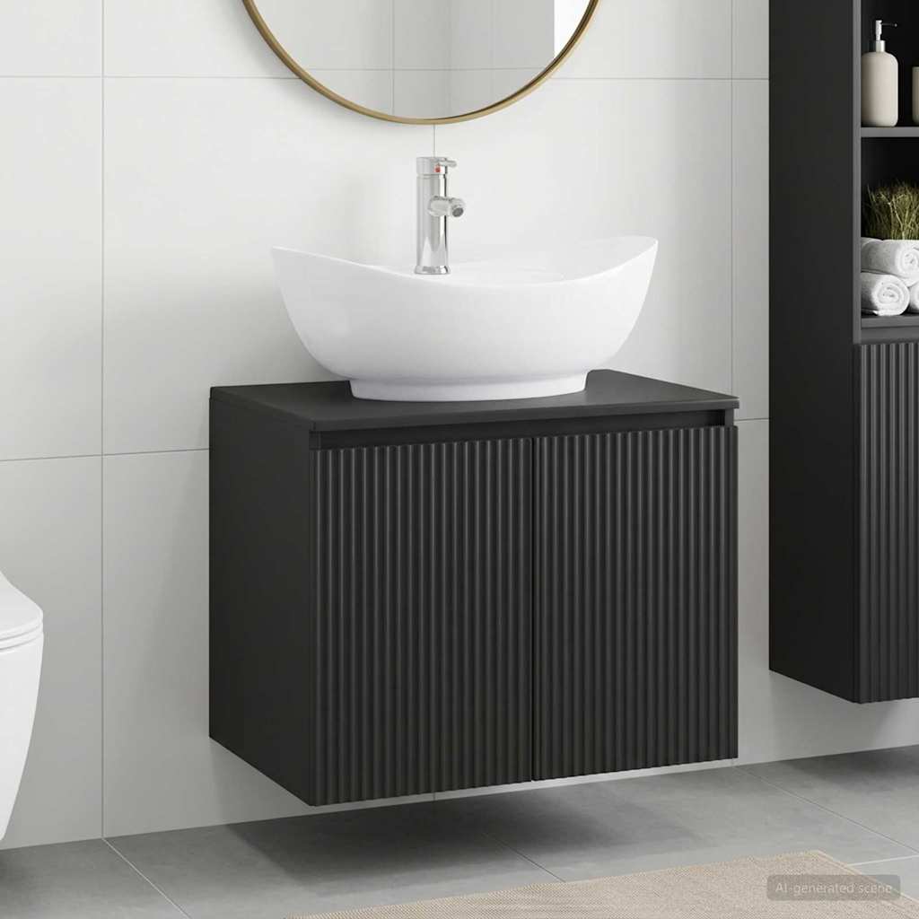 Bathroom Sink Cabinet 62.5 x 44.5 x 80 cm Black