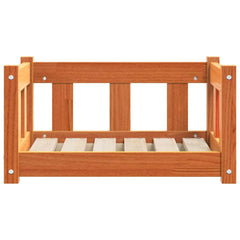 vidaXL Dog Bed 55.5 x 45.5 x 28 cm Solid Pine Wood Wax Brown 4