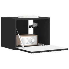 vidaXL TV Wall Cabinet 39 x 31 x 29.5 cm Black Engineered Wood 3
