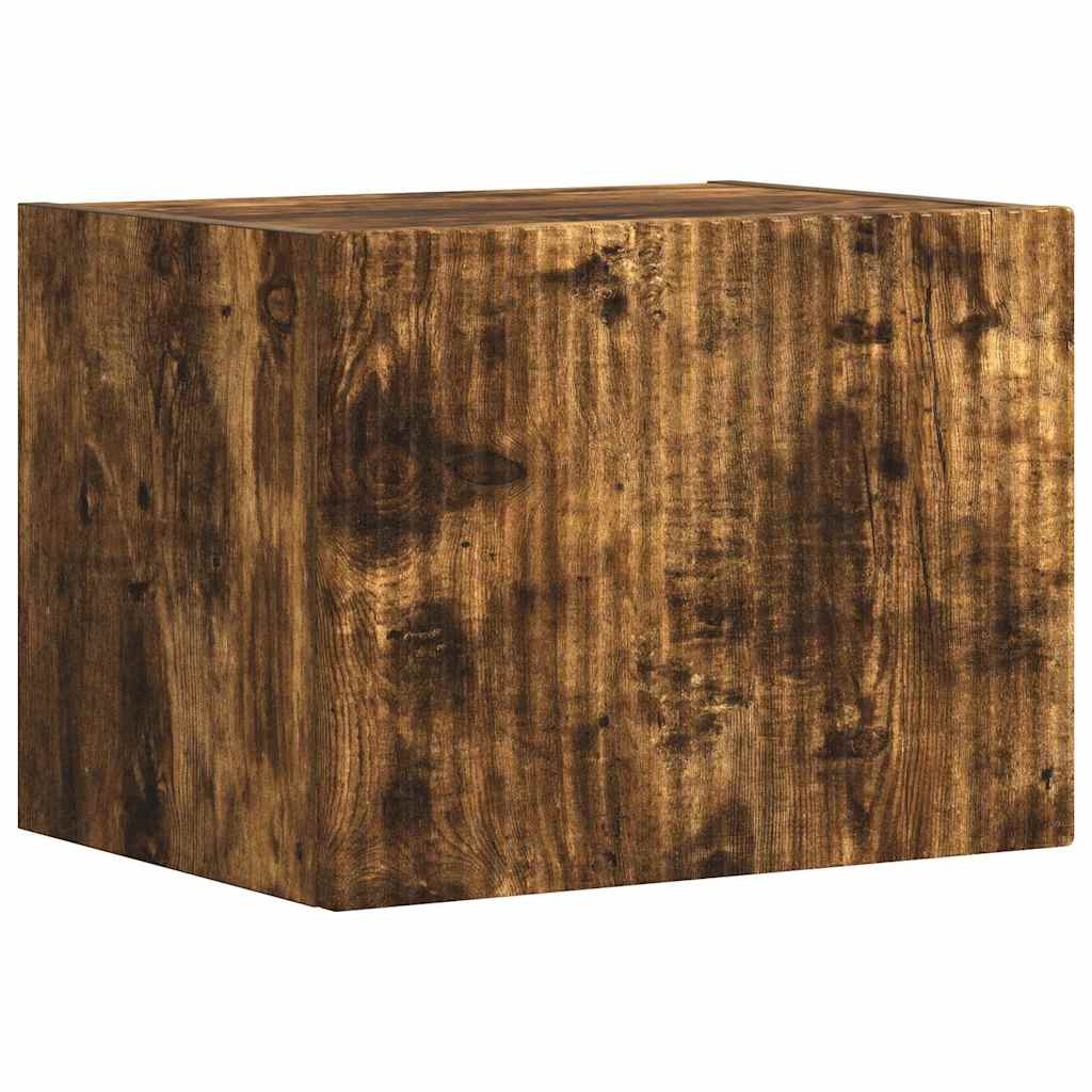 vidaXL TV Wall Cabinet 39 x 31 x 29.5 cm Smoked Oak Engineered Wood 2