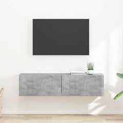 TV Wall Cabinet Engineered Wood 2 pcs 60 x 31 x 29.5 cm Concrete grey