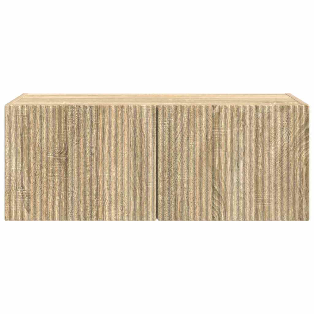 vidaXL TV Wall Cabinet 78.5 x 31 x 29.5 cm Sonoma Engineered Wood 6