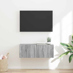 vidaXL TV Wall Cabinet 78.5 x 31 x 29.5 cm Grey Sonoma Engineered Wood 1