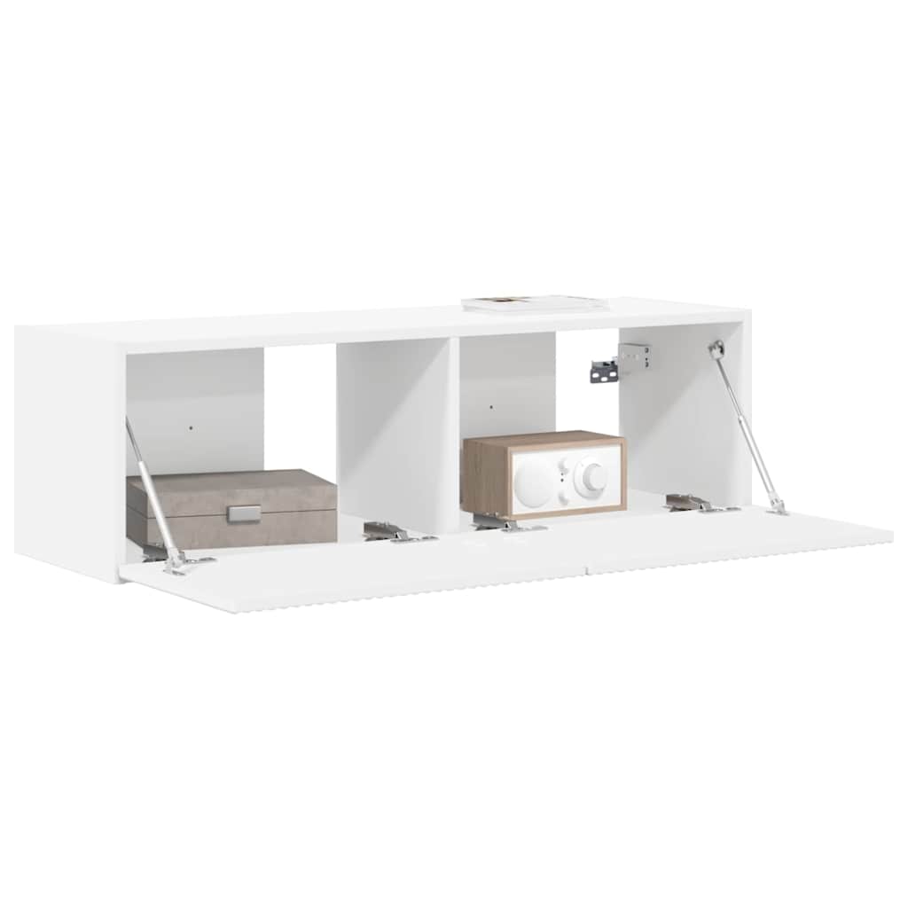 TV Wall Cabinet Engineered Wood 98 x 31 x 29.5 cm White