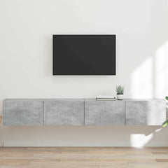 TV Wall Cabinet Engineered Wood 2 pcs 98 x 31 x 29.5 cm Concrete grey