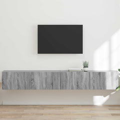 TV Wall Cabinet Engineered Wood 2 pcs 98 x 31 x 29.5 cm Grey sonoma