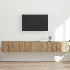 TV Wall Cabinet Engineered Wood 2 pcs 98 x 31 x 29.5 cm Artisan oak
