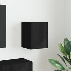 vidaXL TV Wall Cabinet 30 x 31 x 40 cm Black Engineered Wood 1
