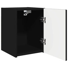 vidaXL TV Wall Cabinet 30 x 31 x 40 cm Black Engineered Wood 5