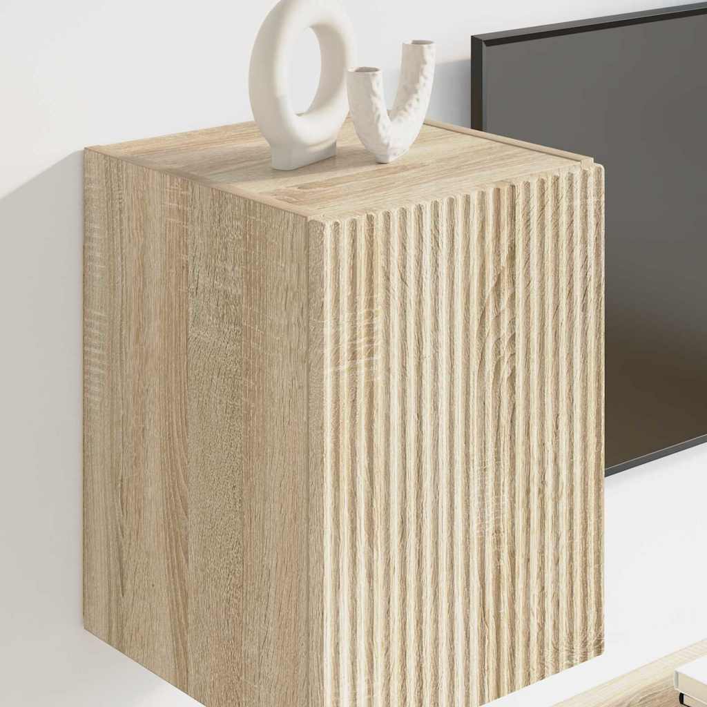 vidaXL TV Wall Cabinet 30 x 31 x 40 cm Sonoma Engineered Wood 4