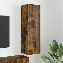 vidaXL TV Wall Cabinet 30 x 31 x 100 cm Smoked Oak Engineered Wood 1