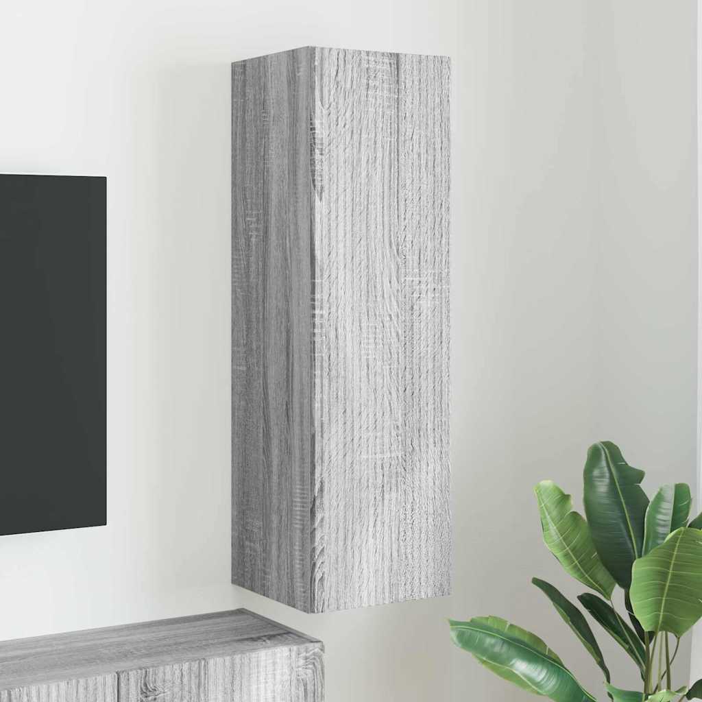 vidaXL TV Wall Cabinet 30 x 31 x 100 cm Grey Sonoma Engineered Wood 1