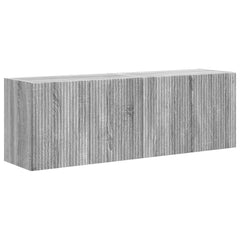 TV Wall Cabinet Engineered Wood 2 pcs Grey sonoma