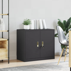 Storage Cabinet Steel Width 80 cm Black 70 cm