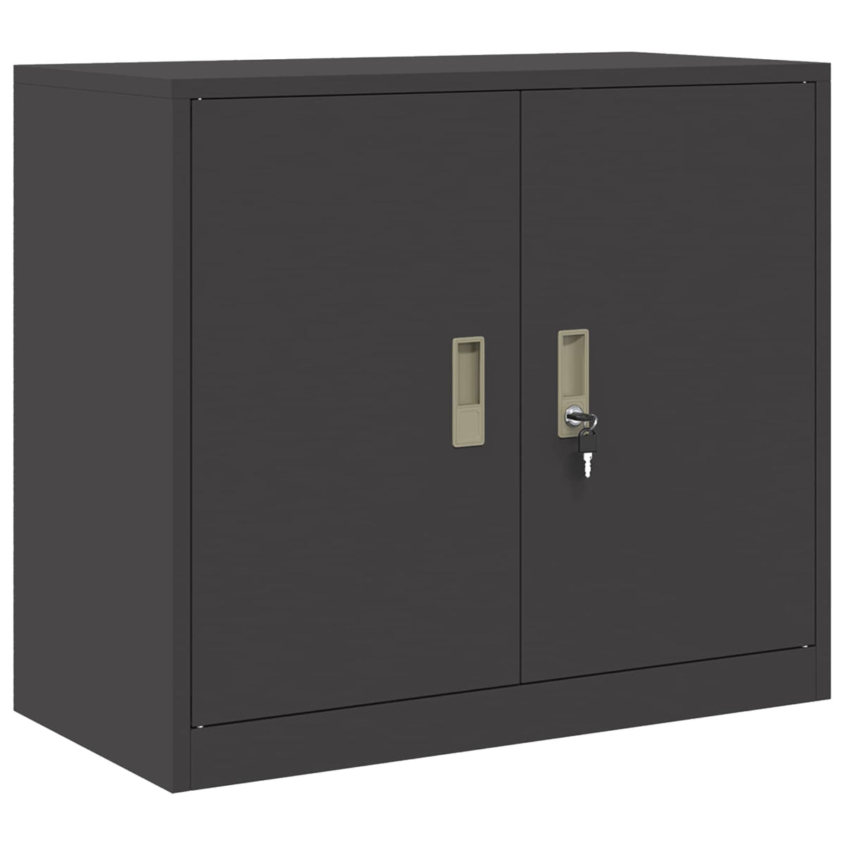 Storage Cabinet Steel Width 80 cm Black 70 cm