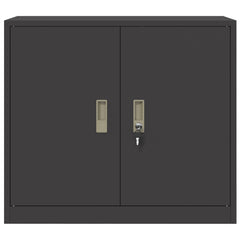 Storage Cabinet Steel Width 80 cm Black 70 cm