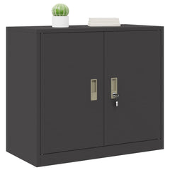 Storage Cabinet Steel Width 80 cm Black 70 cm