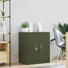 Storage Cabinet Steel Width 60 cm Olive Green 70 cm