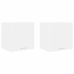 vidaXL Hanging Cabinet 2 pcs White Engineered Wood 2