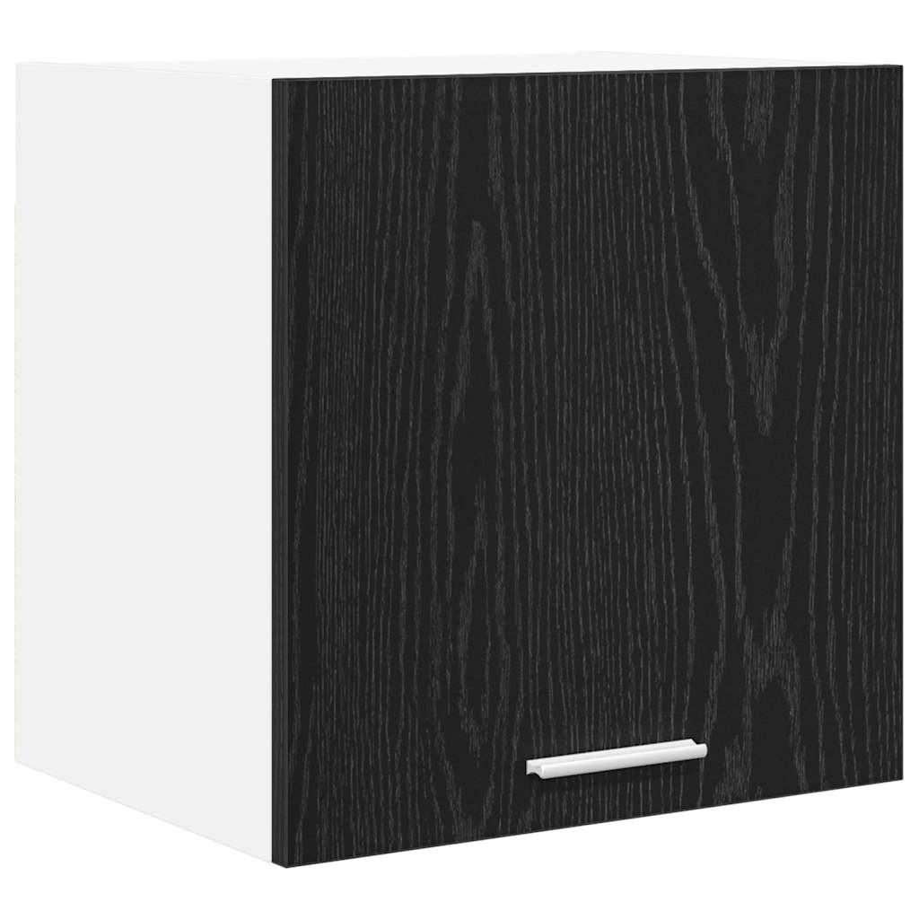 vidaXL Hanging Cabinet Black Oak and White 40 x 31 x 40 cm 2