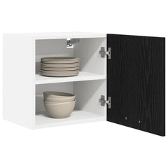 vidaXL Hanging Cabinet Black Oak and White 40 x 31 x 40 cm 3