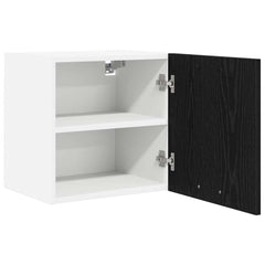 vidaXL Hanging Cabinet 2 pcs Black Oak and White Engineered Wood 6