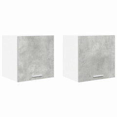 vidaXL Hanging Cabinet 2 pcs Concrete Grey and White Engineered Wood 2