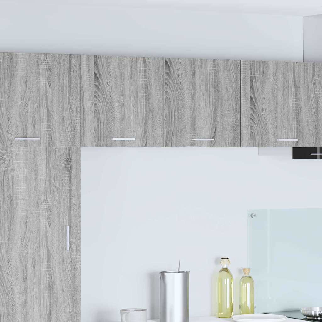 vidaXL Hanging Cabinet Grey Sonoma and White 40 x 31 x 40 cm 1