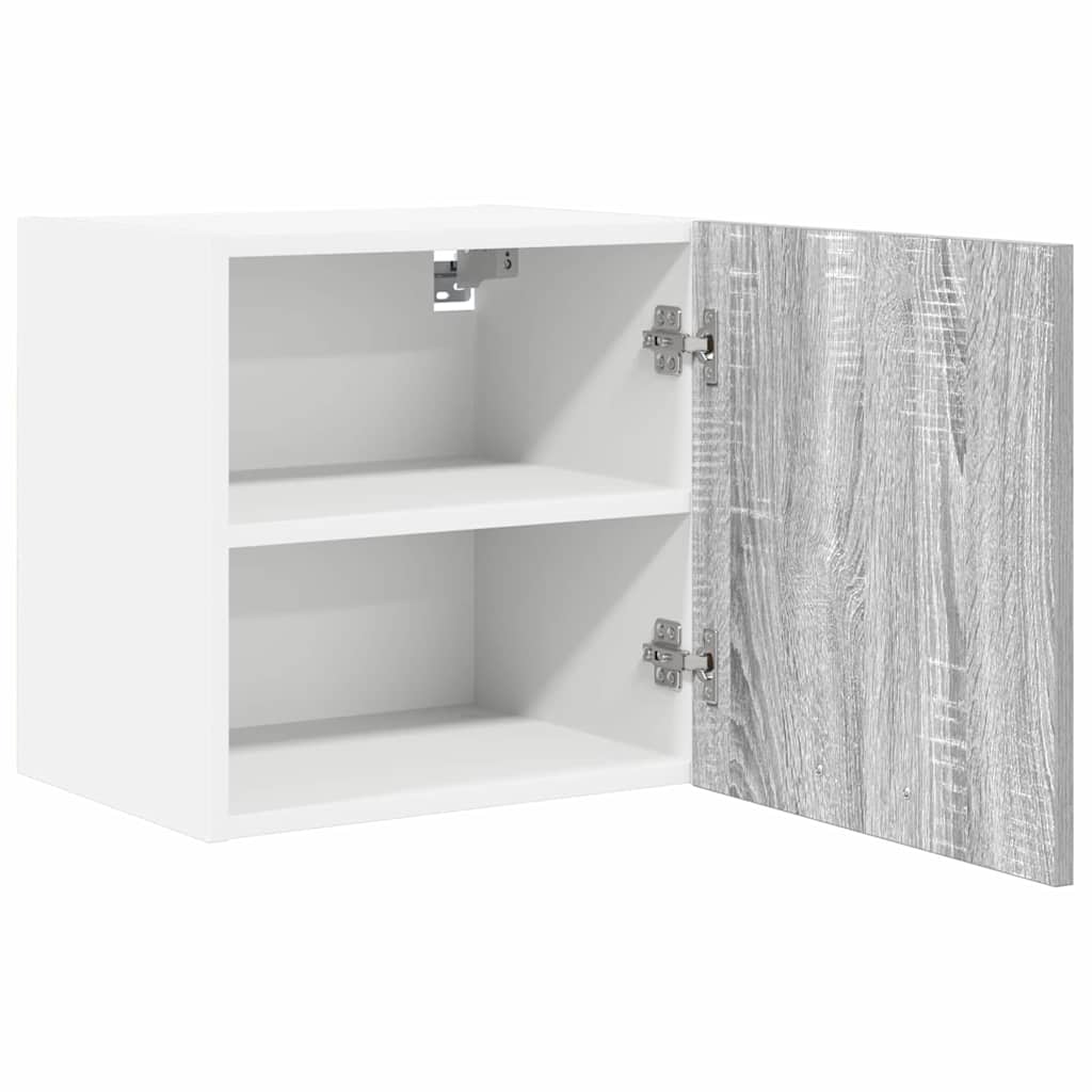 vidaXL Hanging Cabinet Grey Sonoma and White 40 x 31 x 40 cm 5