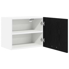 vidaXL Hanging Cabinet Black Oak and White 50 x 31 x 40 cm 5