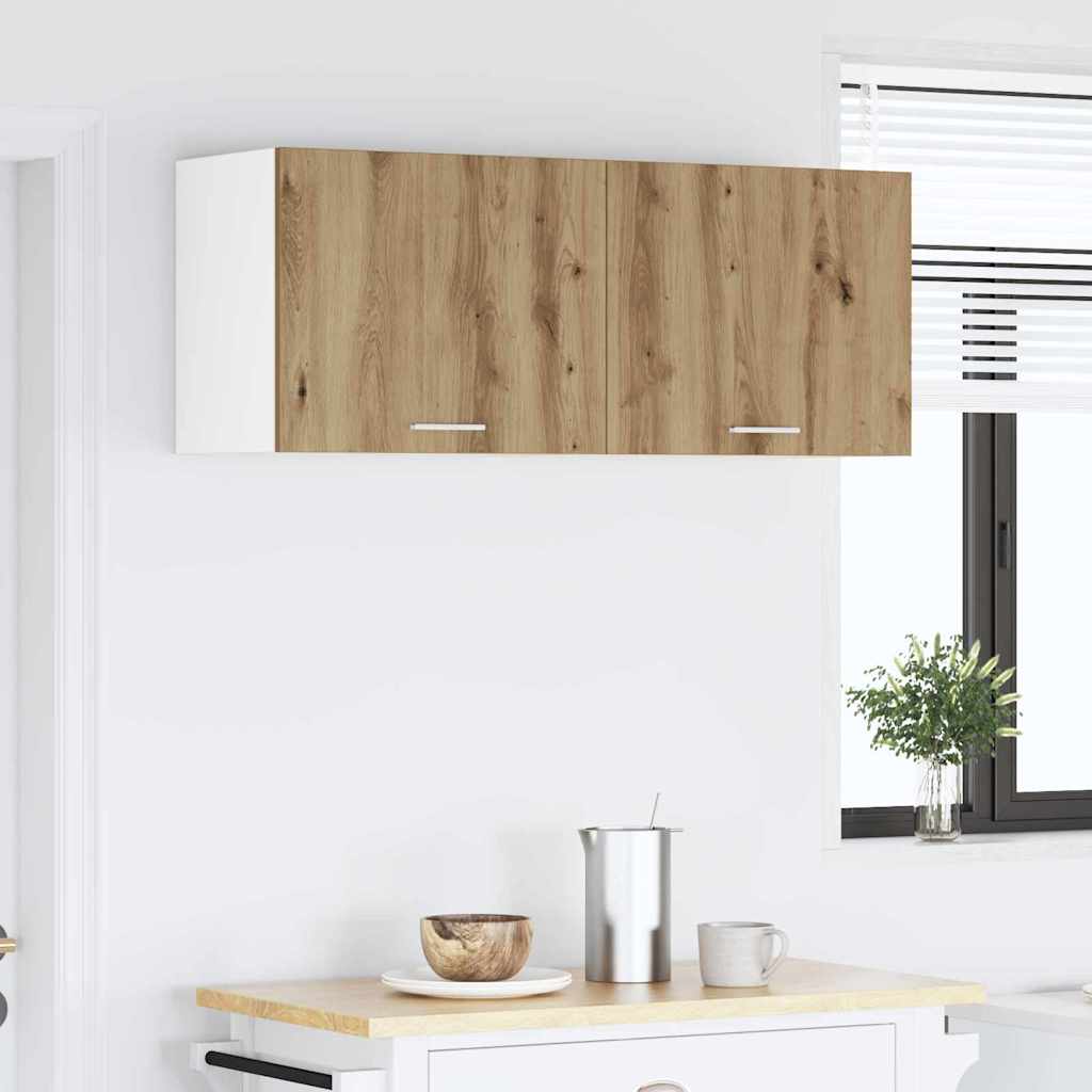 vidaXL Hanging Cabinet Artisan Oak and White 50 x 31 x 40 cm 4