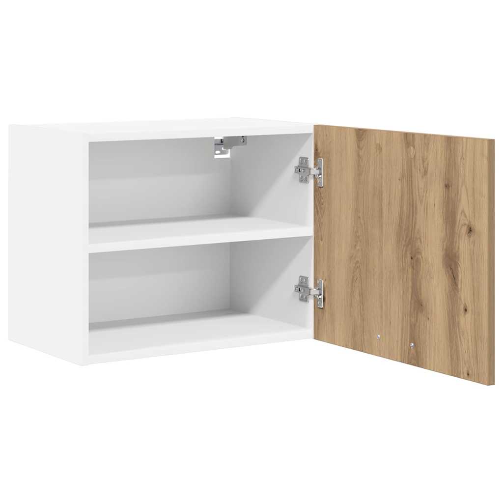 vidaXL Hanging Cabinet Artisan Oak and White 50 x 31 x 40 cm 5